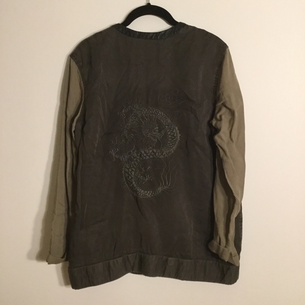 Zara Trafaluc army green bomber jacket - size M - Picture 2 of 5